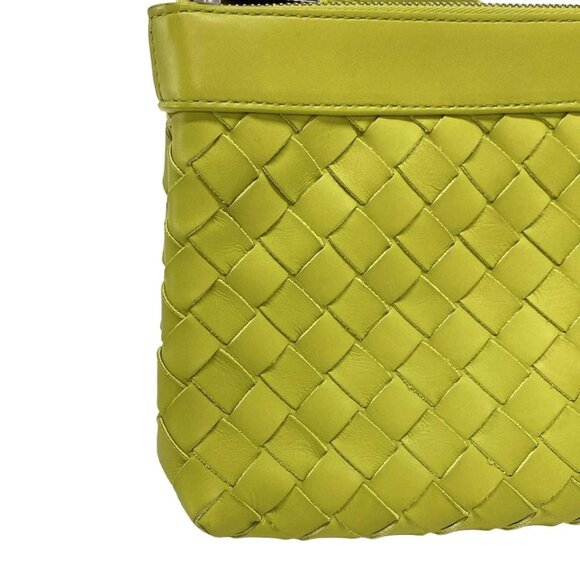 BOTTEGA VENETA Intrecciato Duo Bag - Yellow Green Leather 789-080425 - Picture 8 of 14